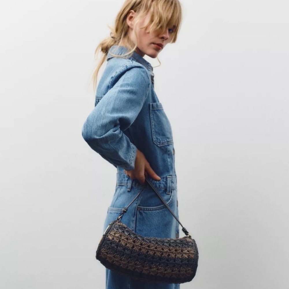 Zara Braided Shoulder Bag NWT - Picture 2 of 9